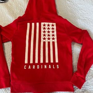 EUC PINK VS ST LOUIS CARDINALS ZIP UP HOODIE SIZE MEDIUM